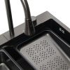 Кухонная мойка Melana ProfLine D6846B+6 графит 70х45 цвет серый поверхность матовая