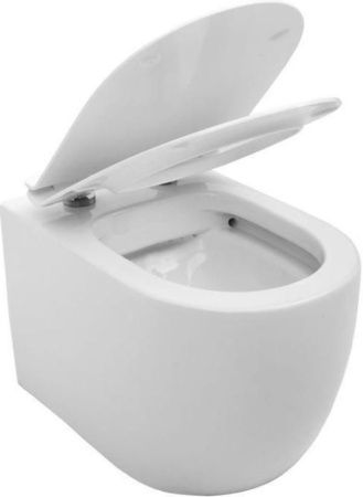 Чаша унитаза подвесная Aquanet Cetus CETUS-W цвет белый без сиденья безободковая каскадный смыв