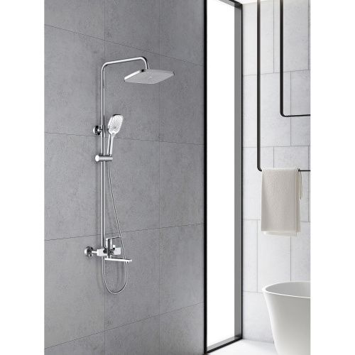 Душевая стойка Splenka S40.24 настенная цвет хром - фото 4