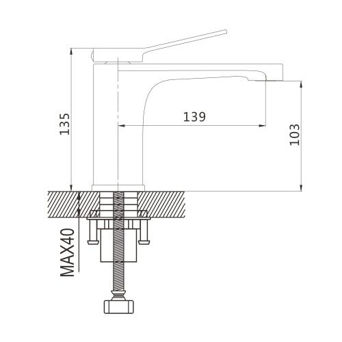 Смеситель Shevanik S6201 на раковину хром - фото 3