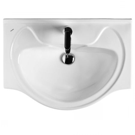 Раковина керамическая Onika Байкал 1WH109652 60х50 накладная цвет белый 1 отверстие под смеситель