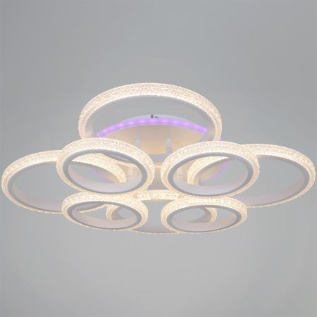 Люстра потолочная Reluce 06333-0.3-4+4A WH (RGB)
