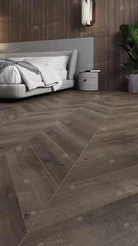 Кварцвиниловая плитка Alpine Floor Chervon Alpine LVT ECO 20-9 Дуб Антарес Chevron толщина 0.25 см 43 класс 555х127 - фото 4
