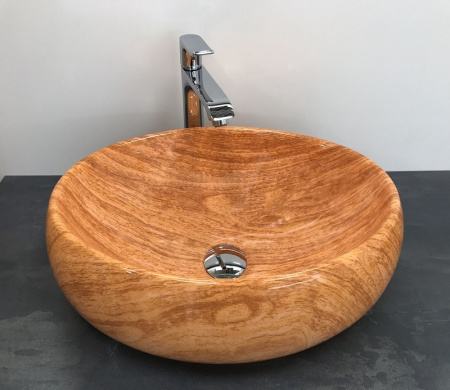 Раковина из санфаянса CeramaLux 578 50х36 накладная цвет оранжевый