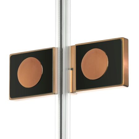 Душевая дверь New Trendy NEW SOLEO Copper brushed D-0506A 100х195 стекло прозрачное профиль медь