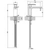 Смеситель Gessi Eleganza 46002#713 на раковину латунь