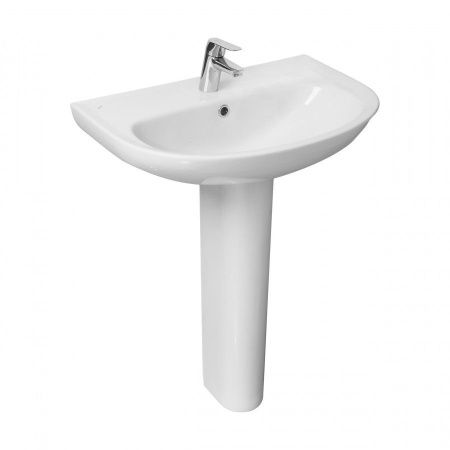 Раковина из сантехнического фарфора Santeri Прайм 131176S0011B0 70х50 подвесная цвет белый 1 отверстие под смеситель