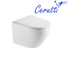 Унитаз подвесной Cerutti SPA CT7183 белый с сиденьем микролифт безободковый каскадный смыв