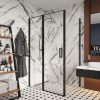 Душевой уголок Cerutti SPA VICTORIA120B 120х90 стекло прозрачное профиль черный без поддона