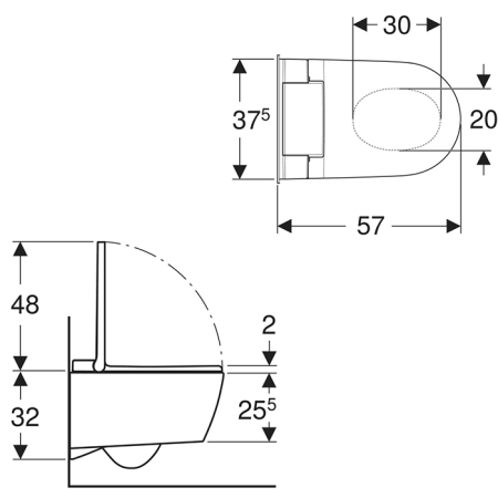Унитаз-биде подвесной Geberit AquaClean Sela 146.220.11.1 белый с сиденьем микролифт безободковый душевой смыв