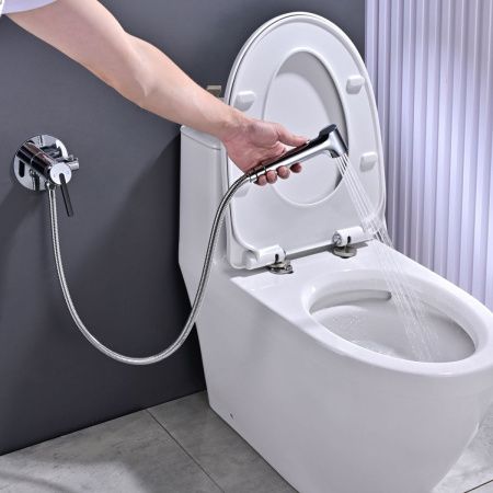 Гигиенический душ со смесителем Rose R235 хром