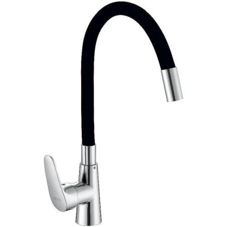 Смеситель для кухни D-Lin D155302-1 на мойку черный/хром