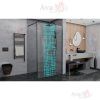 Душевая перегородка AvaCan LB120 120х200 стекло с рисунком профиль черный