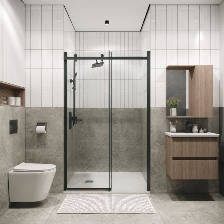 Душевая дверь Grossman Classic 100.K33.04.100.42.00 100х195 стекло прозрачное профиль графит