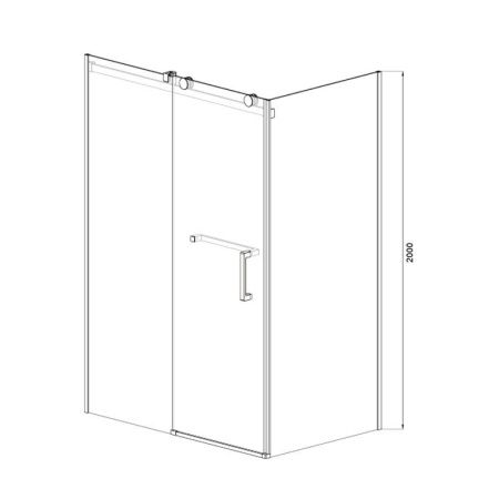 Душевой уголок Azario Vancouver AZ-NKF1131L 1000 120х100 стекло прозрачное профиль серебро без поддона