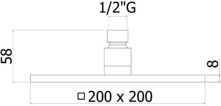Верхний душ Paffoni Syncro ZSOF075NO 20х40 черный