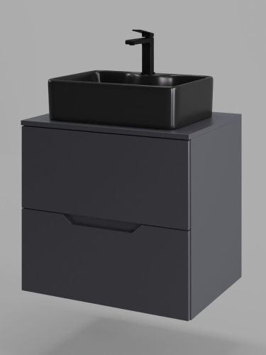 Тумба с раковиной Orange Line Li-60TugMDF+B01-475MB 60х50 цвет серый