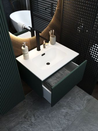 Тумба под раковину La Fenice Terra FNC-01-TER-G-60 60х50 подвесная цвет серый