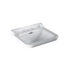 Раковина из сантехнического фарфора Kerasan Waldorf 4140K1bi/cr*3 60х60 подвесная цвет белый/хром 3 отверстия под смеситель