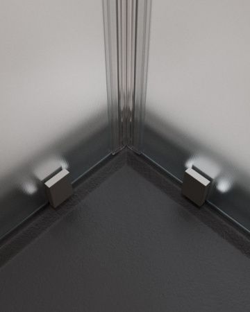 Душевой уголок Cezares MOLVENO MOLVENO-A-22-90+20-P-GM 110х110 стекло рифленое профиль оружейная сталь без поддона