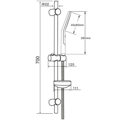 Душевой гарнитур Orange O-Shower OS710cr настенный  хром - фото 4