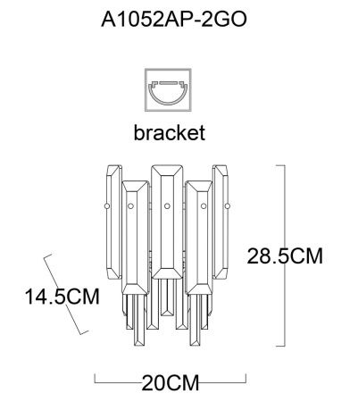 Светильник настенный Arte Lamp Nicoletta (Ницолетта) A1052AP-2GO