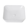 Раковина керамическая Abber RECHTECK AC2205 40х40 накладная цвет белый без отверстий под смеситель