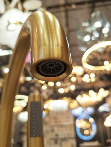 Смеситель для ванны AltroBagno Metropoli AltroBagnoMetropoli020203OrSp напольный золото матовое - фото 4