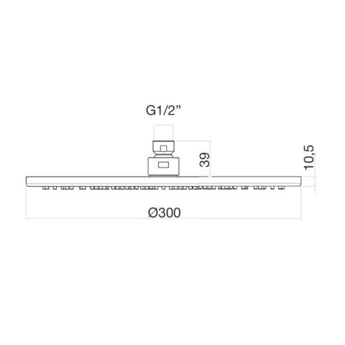 Верхний душ Webert AC1010345BRASS никель - фото 3