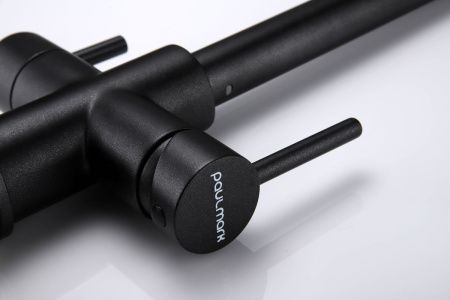 Смеситель для кухни Paulmark LANGE La214212-BLM на мойку черный