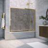 Душевая шторка на ванну Vegas-Glass ZV TUR+NOVO ZV TUR NOVO 190 09 07 190х140 стекло тонированное профиль золото ориентация универсальная