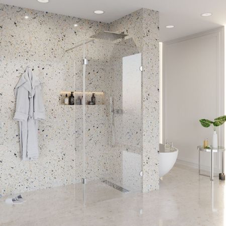 Душевая перегородка Niagara Nova NG-662-90 90х195 стекло прозрачное профиль хром