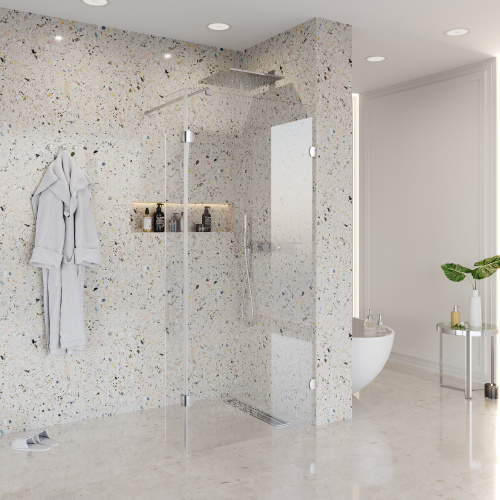 Душевая перегородка Niagara Nova NG-662-90 90х195 стекло прозрачное профиль хром глянцевый - фото 2