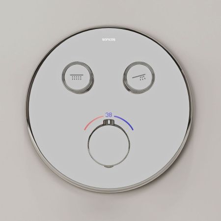 Душевая система Sancos Space SC3006CH встраиваемая в стену цвет хром с термостатом