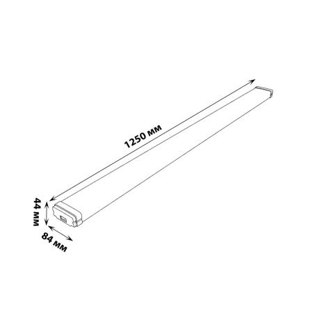 Линейный подвесной светильник Uniel ULO-K21 ULO-K21A 40W/5000K/L125/K IP65 WHITE