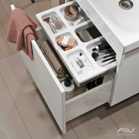 Тумба с раковиной Alavann Cosmetic ALV1035000 60х50 подвесная цвет белый