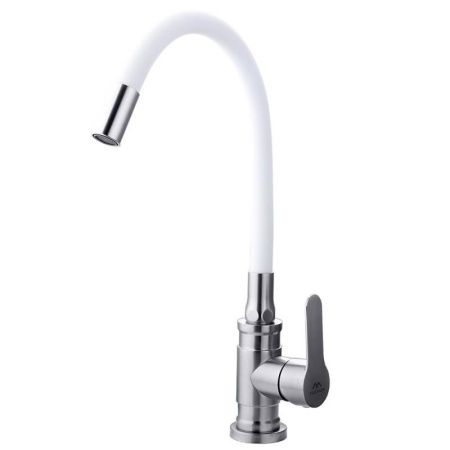 Смеситель для кухни Fashun A54401-8 на мойку белый/сатин