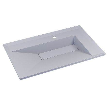 Раковина из искусственного камня Uperwood Lotus Quartz 29192030 80х50 полувстраиваемая цвет белый