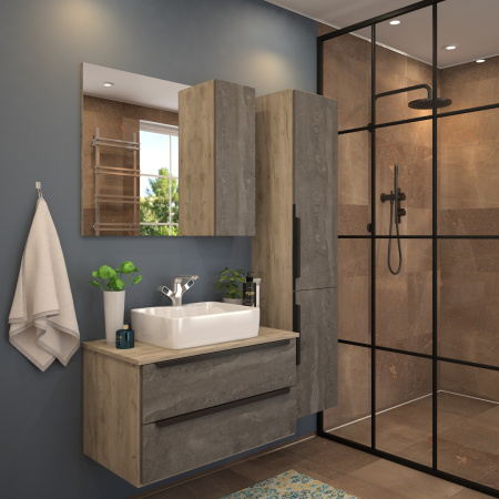 Раковина из сантехнического фарфора Teymi Helmi T50310 48х37 накладная цвет белый 1 отверстие под смеситель