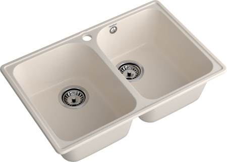 Кухонная мойка Granfest Quarz 15 белый 74х48 цвет белый поверхность матовая