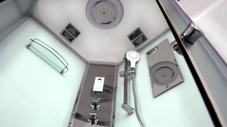 Душевая кабина Timo Comfort T-8880C 80х80 четверть круга с крышей ориентация универсальная