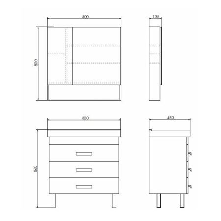 Тумба с раковиной Comforty Никосия 00-00007621CF 80х50 напольная цвет коричневый