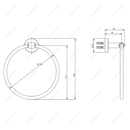 Полотенцедержатель Melana 861009 - фото 2 Полотенцедержатель Melana 861009 - фото 2