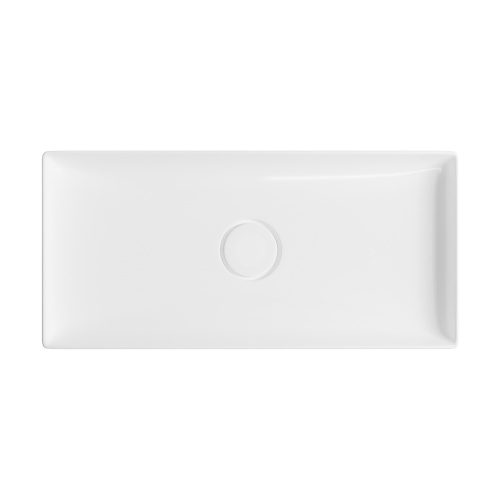 Раковина из сантехнического фарфора Wellsee Pure BY Wellsee 150711000 75х36 накладная цвет белый глянцевый без отверстий под смеситель - фото 3