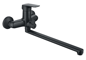 Смеситель для ванны Aquatek ВЕГА AQ1042MB настенный черный матовый без термостата