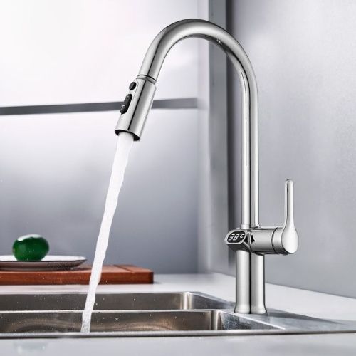 Смеситель для кухни Esko Kitchen K15 LED на мойку хром - фото 4