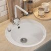 Кухонная мойка Uperwood Quartz Premium UPD-01 3910202100 50х50 цвет белый поверхность матовая