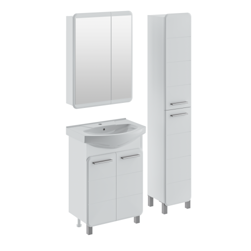 Тумба под раковину Runo ЭРИКА 00-00004147 60х30 напольная цвет белый - фото 3