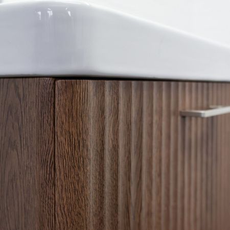 Тумба с раковиной Comforty Ангара 00-00021037CF 90х50 подвесная цвет коричневый