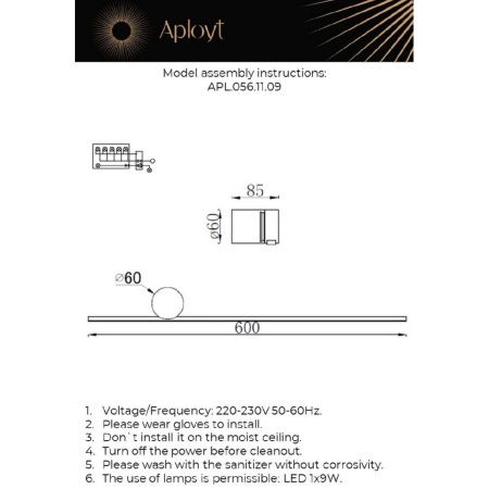 Светильник настенный Aployt Beatris (Беатрис) APL.056.11.09